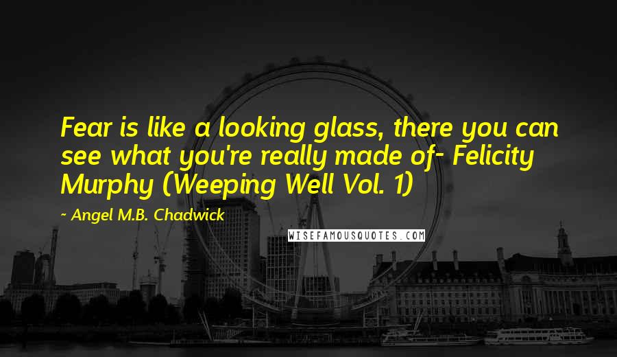 Angel M.B. Chadwick Quotes: Fear is like a looking glass, there you can see what you're really made of- Felicity Murphy (Weeping Well Vol. 1)