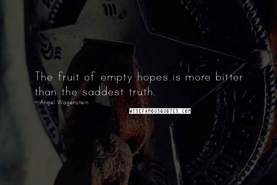 Angel Wagenstein Quotes: The fruit of empty hopes is more bitter than the saddest truth.