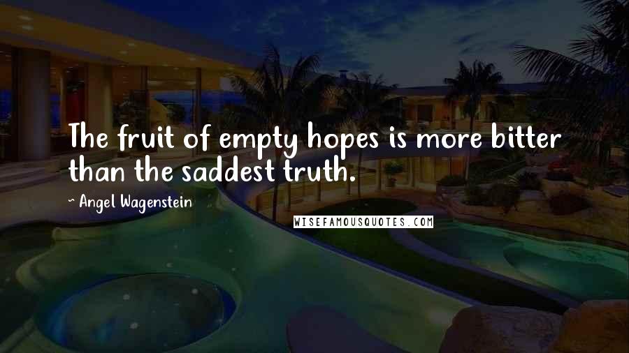 Angel Wagenstein Quotes: The fruit of empty hopes is more bitter than the saddest truth.