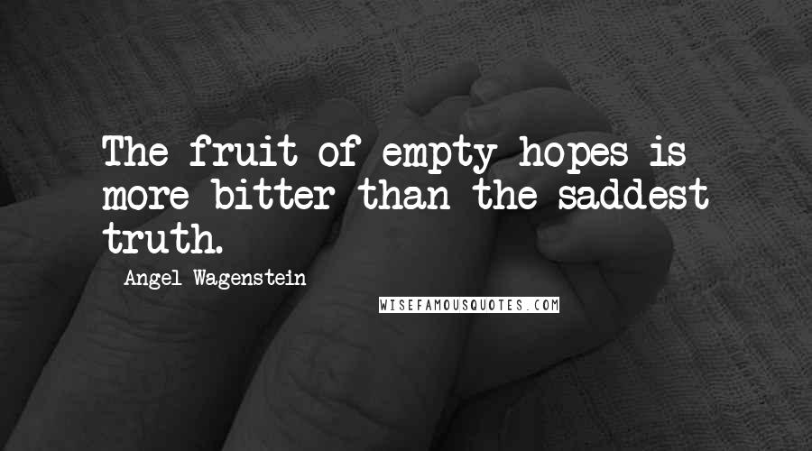 Angel Wagenstein Quotes: The fruit of empty hopes is more bitter than the saddest truth.