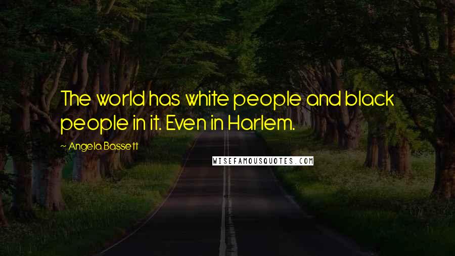Angela Bassett Quotes: The world has white people and black people in it. Even in Harlem.