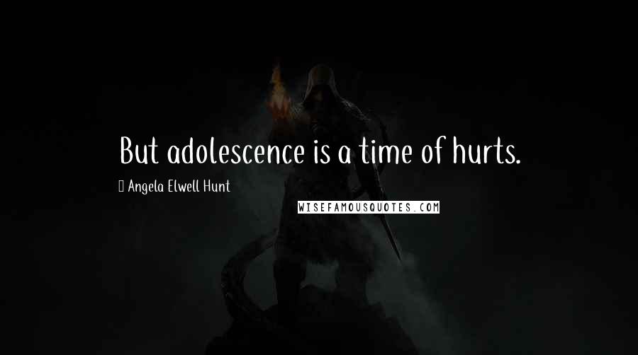 Angela Elwell Hunt Quotes: But adolescence is a time of hurts.