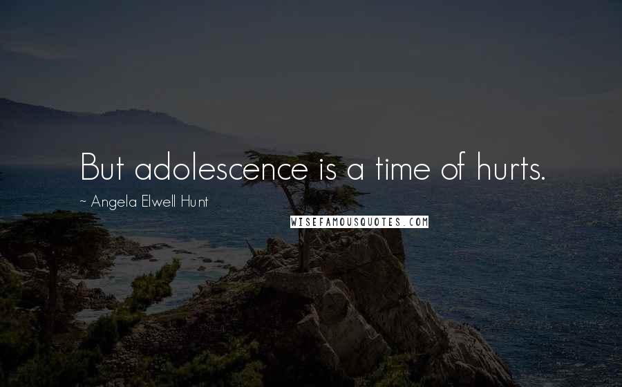 Angela Elwell Hunt Quotes: But adolescence is a time of hurts.