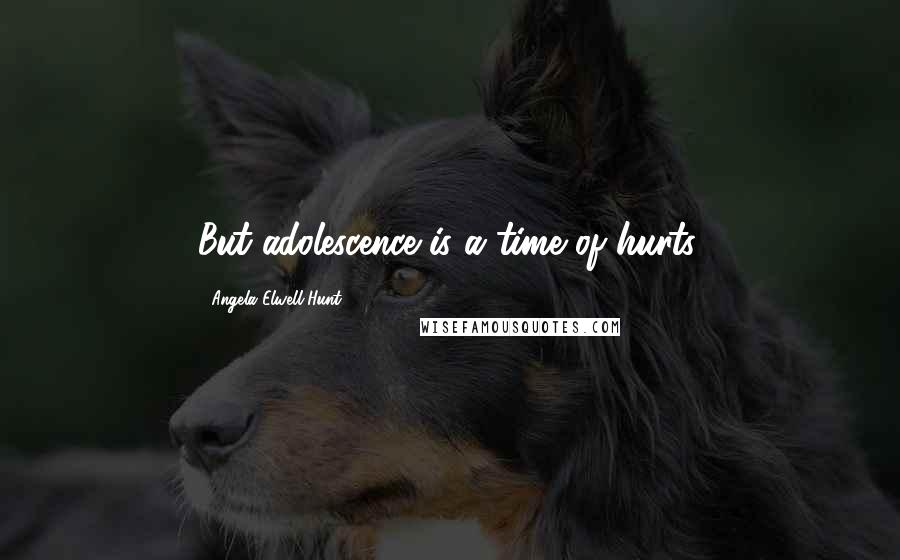Angela Elwell Hunt Quotes: But adolescence is a time of hurts.