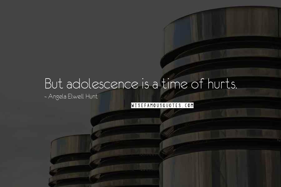 Angela Elwell Hunt Quotes: But adolescence is a time of hurts.