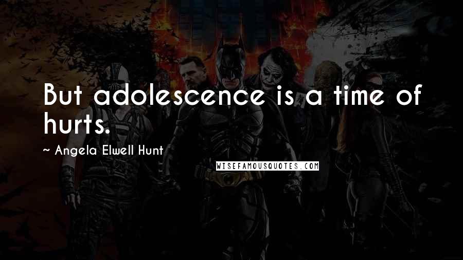 Angela Elwell Hunt Quotes: But adolescence is a time of hurts.