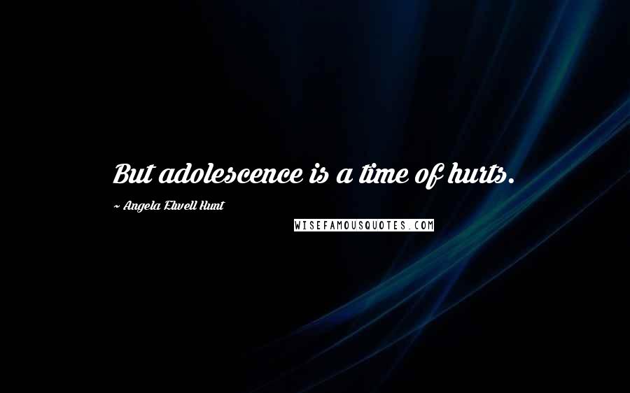 Angela Elwell Hunt Quotes: But adolescence is a time of hurts.