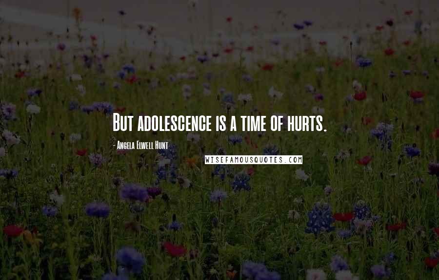 Angela Elwell Hunt Quotes: But adolescence is a time of hurts.