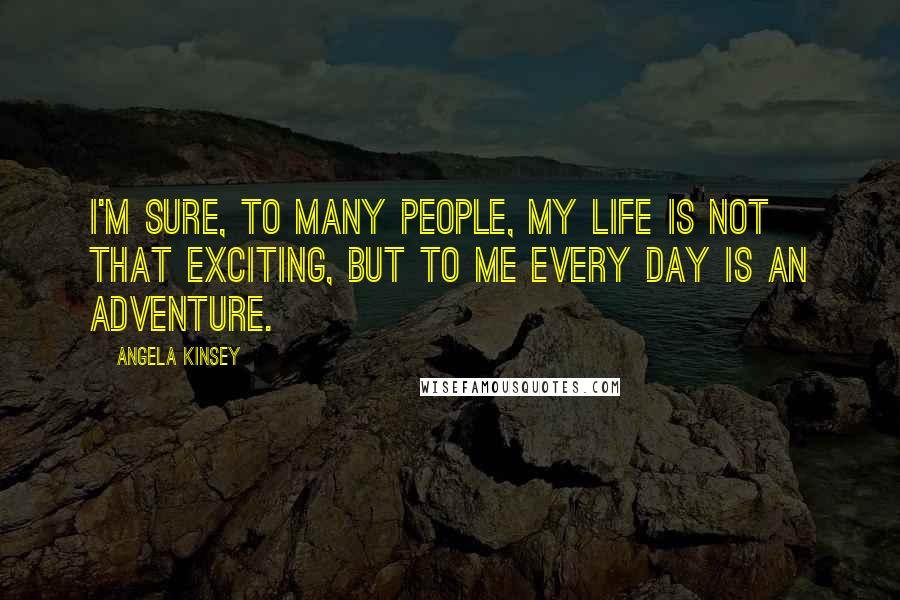 Angela Kinsey Quotes: I'm sure, to many people, my life is not that exciting, but to me every day is an adventure.