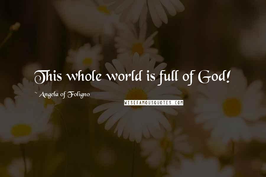 Angela Of Foligno Quotes: This whole world is full of God!