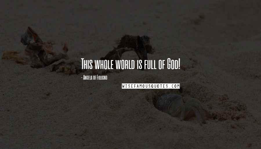 Angela Of Foligno Quotes: This whole world is full of God!