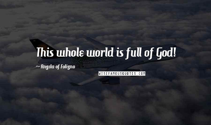 Angela Of Foligno Quotes: This whole world is full of God!