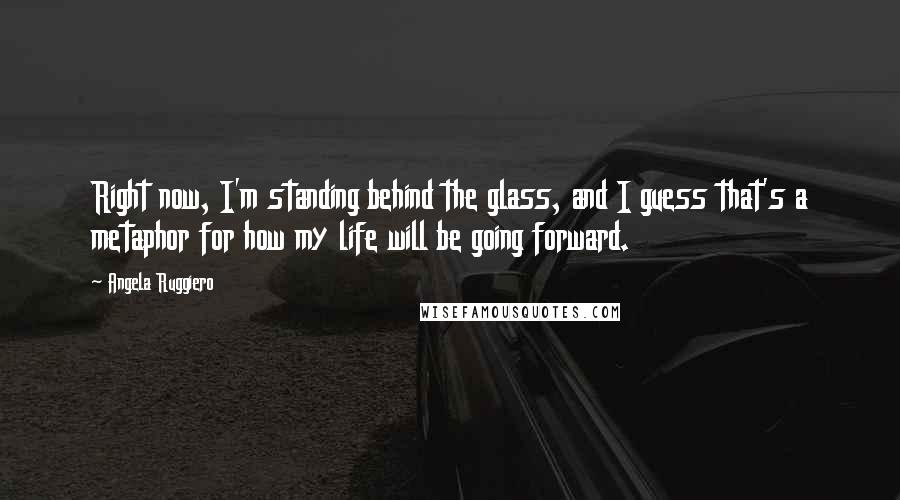 Angela Ruggiero Quotes: Right now, I'm standing behind the glass, and I guess that's a metaphor for how my life will be going forward.