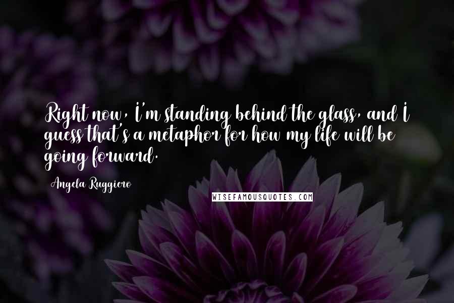 Angela Ruggiero Quotes: Right now, I'm standing behind the glass, and I guess that's a metaphor for how my life will be going forward.
