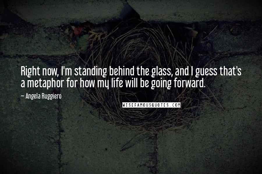 Angela Ruggiero Quotes: Right now, I'm standing behind the glass, and I guess that's a metaphor for how my life will be going forward.