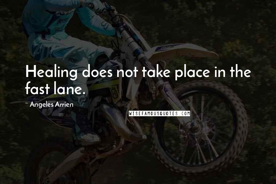 Angeles Arrien Quotes: Healing does not take place in the fast lane.