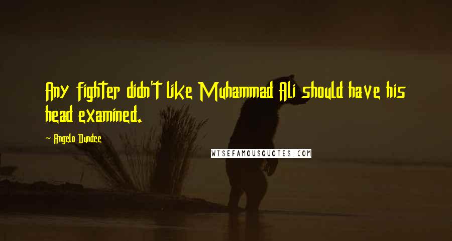 Angelo Dundee Quotes: Any fighter didn't like Muhammad Ali should have his head examined.