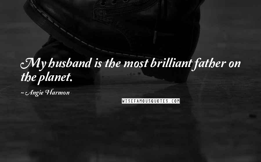 Angie Harmon Quotes: My husband is the most brilliant father on the planet.