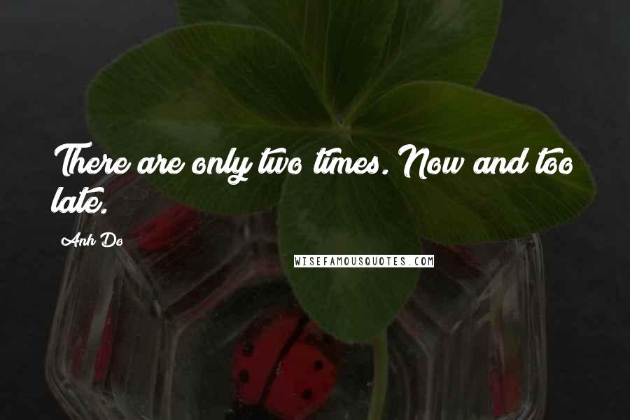 Anh Do Quotes: There are only two times. Now and too late.