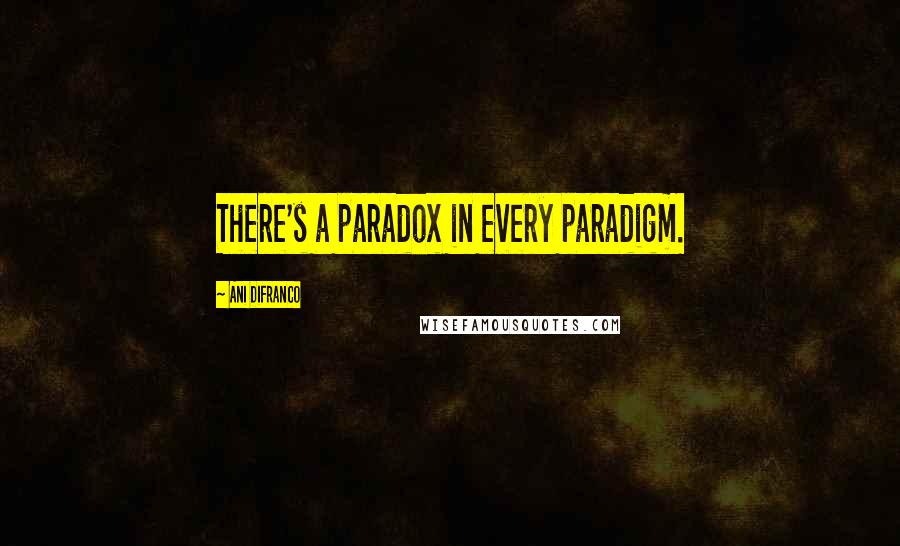 Ani DiFranco Quotes: There's a paradox in every paradigm.