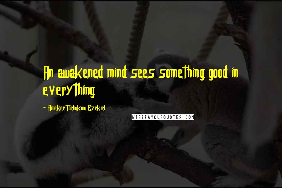 Aniekee Tochukwu Ezekiel Quotes: An awakened mind sees something good in everything