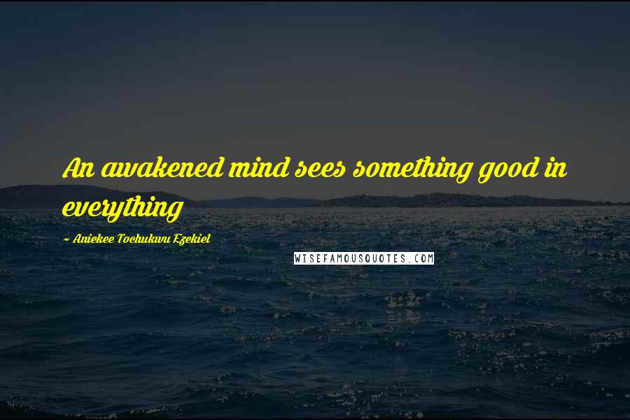 Aniekee Tochukwu Ezekiel Quotes: An awakened mind sees something good in everything