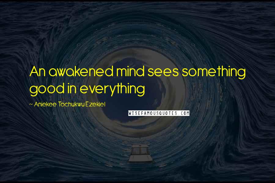 Aniekee Tochukwu Ezekiel Quotes: An awakened mind sees something good in everything