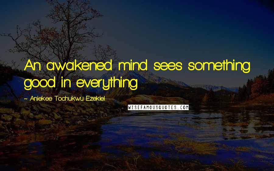 Aniekee Tochukwu Ezekiel Quotes: An awakened mind sees something good in everything