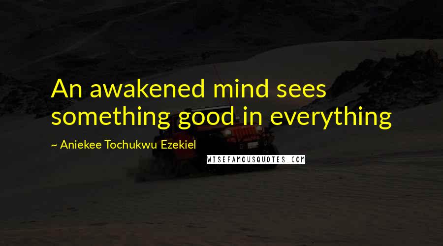 Aniekee Tochukwu Ezekiel Quotes: An awakened mind sees something good in everything