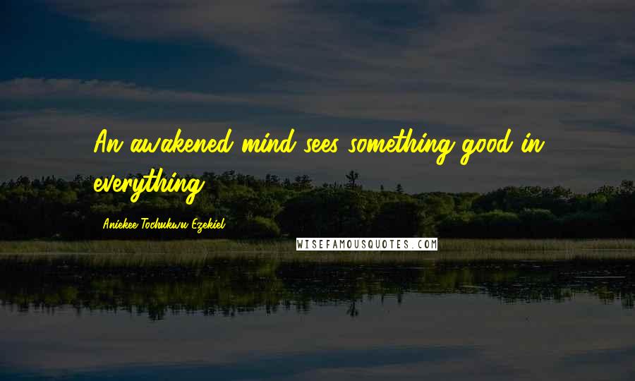 Aniekee Tochukwu Ezekiel Quotes: An awakened mind sees something good in everything