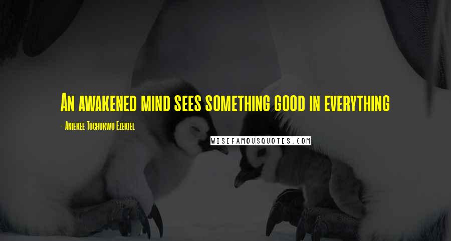 Aniekee Tochukwu Ezekiel Quotes: An awakened mind sees something good in everything