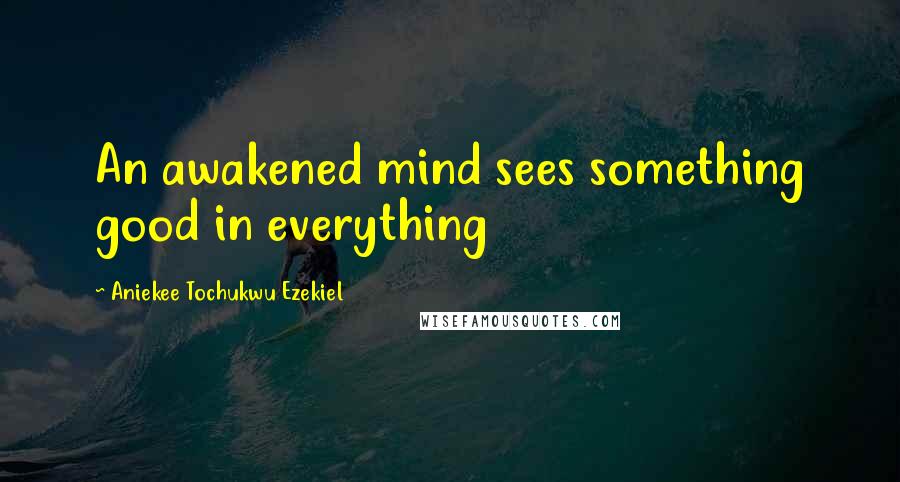 Aniekee Tochukwu Ezekiel Quotes: An awakened mind sees something good in everything