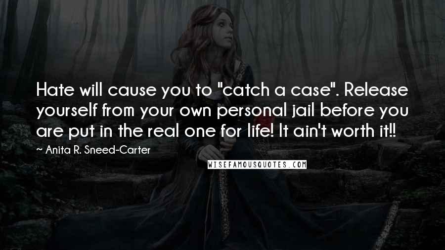 Anita R. Sneed-Carter Quotes: Hate will cause you to "catch a case". Release yourself from your own personal jail before you are put in the real one for life! It ain't worth it!!