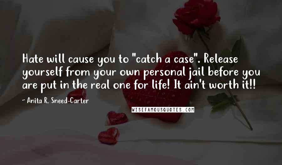 Anita R. Sneed-Carter Quotes: Hate will cause you to "catch a case". Release yourself from your own personal jail before you are put in the real one for life! It ain't worth it!!