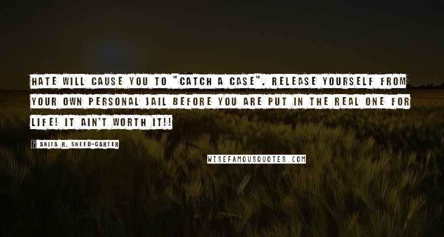 Anita R. Sneed-Carter Quotes: Hate will cause you to "catch a case". Release yourself from your own personal jail before you are put in the real one for life! It ain't worth it!!