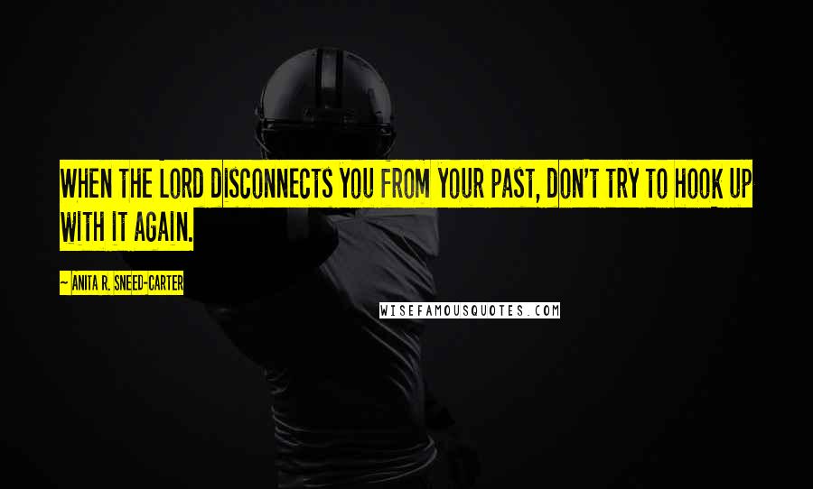 Anita R. Sneed-Carter Quotes: When the Lord disconnects you from your past, don't try to hook up with it again.