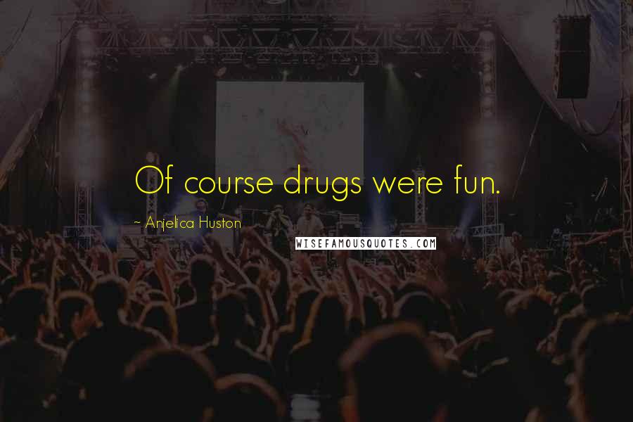 Anjelica Huston Quotes: Of course drugs were fun.