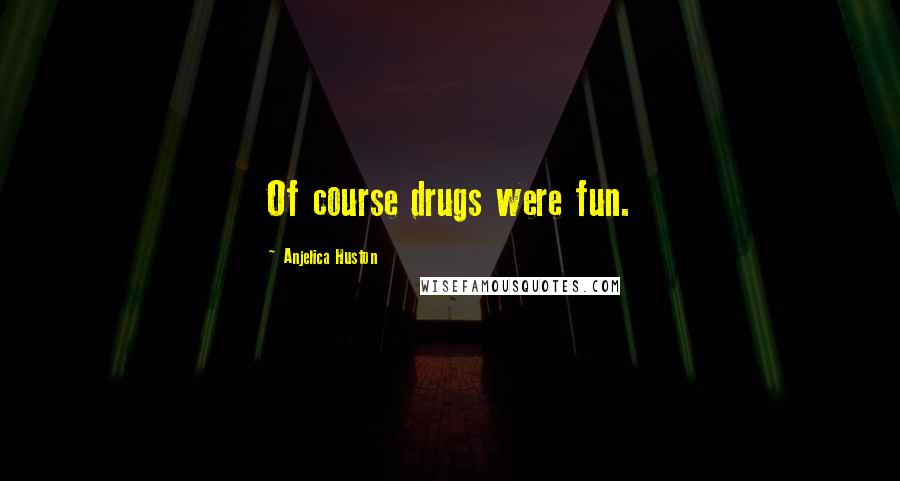 Anjelica Huston Quotes: Of course drugs were fun.