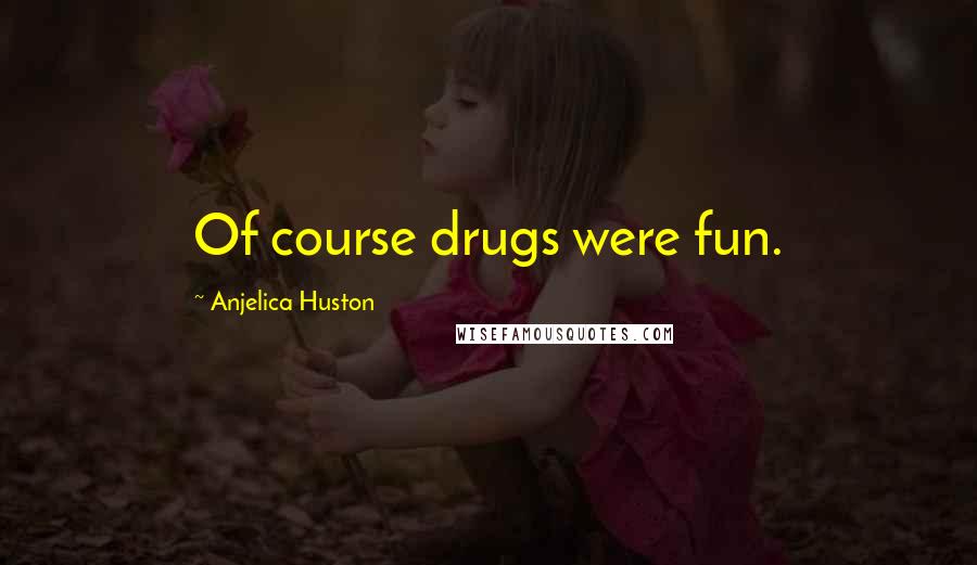 Anjelica Huston Quotes: Of course drugs were fun.