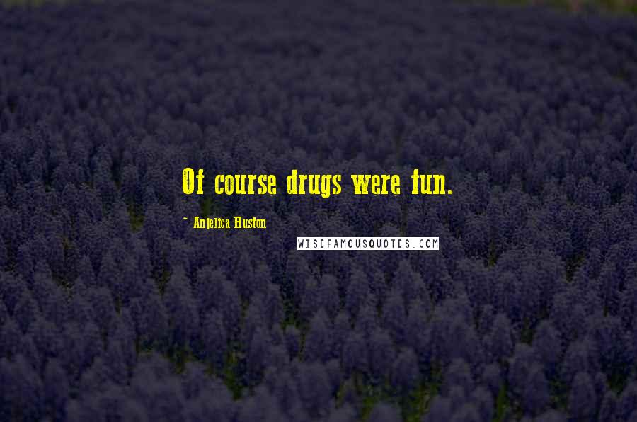 Anjelica Huston Quotes: Of course drugs were fun.
