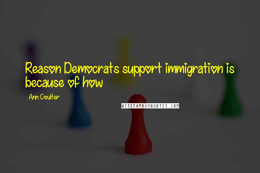 Ann Coulter Quotes: Reason Democrats support immigration is because of how