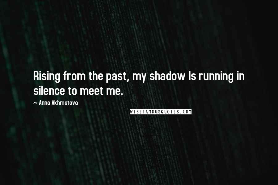 Anna Akhmatova Quotes: Rising from the past, my shadow Is running in silence to meet me.