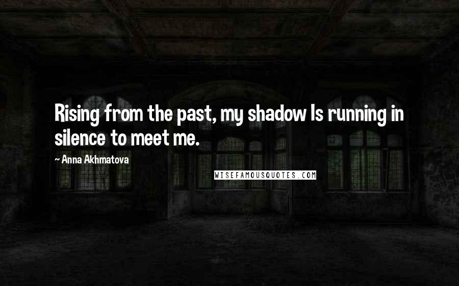 Anna Akhmatova Quotes: Rising from the past, my shadow Is running in silence to meet me.
