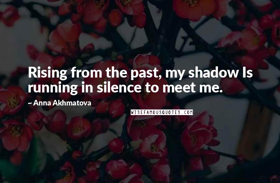 Anna Akhmatova Quotes: Rising from the past, my shadow Is running in silence to meet me.