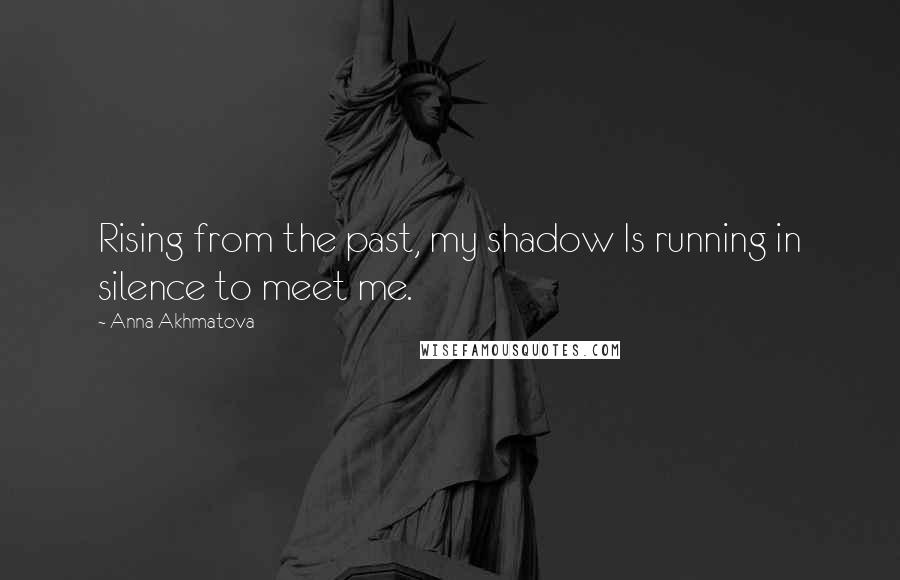 Anna Akhmatova Quotes: Rising from the past, my shadow Is running in silence to meet me.