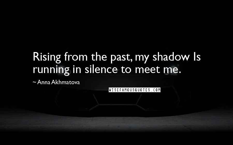 Anna Akhmatova Quotes: Rising from the past, my shadow Is running in silence to meet me.