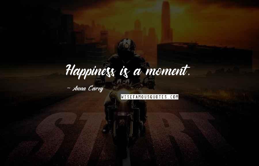 Anna Carey Quotes: Happiness is a moment.
