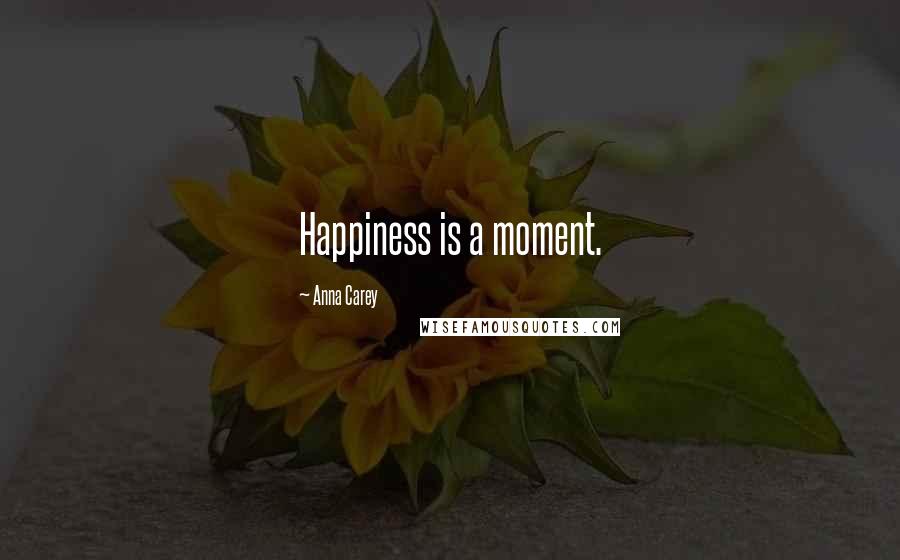 Anna Carey Quotes: Happiness is a moment.