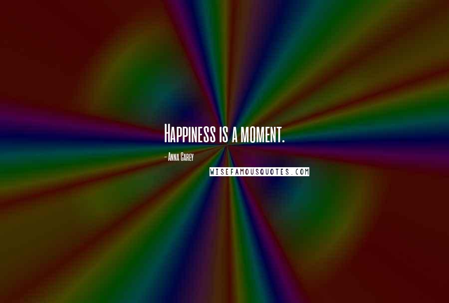 Anna Carey Quotes: Happiness is a moment.