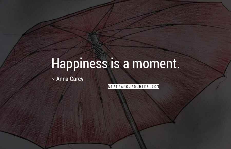 Anna Carey Quotes: Happiness is a moment.